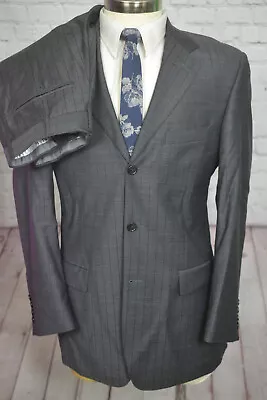 NALDINI Mens Gray Italian Wool Pinstripe 2 Piece Suit 40R Jacket 30x31 Pant • $49.95