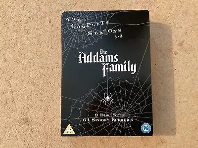 THE ADDAMS FAMILY  The Complete Seasons 1 -3 DVD Box Set 9 Discs 64 Episodes • £11.99