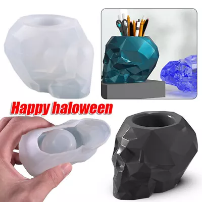 3D Skull Candle Moulds Halloween Candle Silicone Mold DIY Candle Making Mold New • £5.69