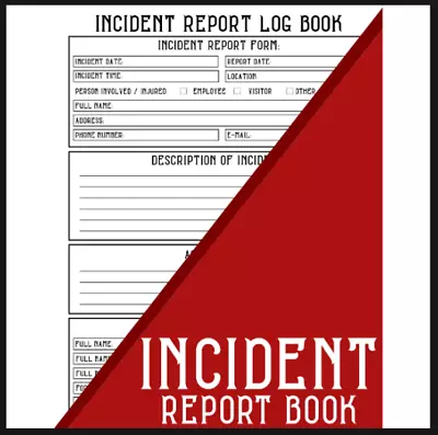 Incident Report Book Accident & Incident Report Book | Health & Safety Report... • £9.99