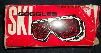 Nos In Original Box Vintage Professional Ski Goggles W/ 2 Extra Lenses In Japan • $50