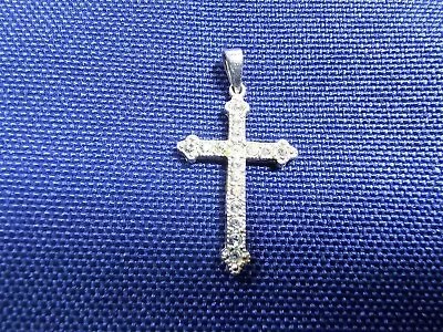 Grandma Grabe's Beautiful Vintage 925 Sterling Silver Cross Pendant • $0.75