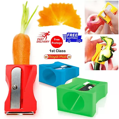 Carrot Cucumber Sharpener Peeler Kitchen Tool Vegetable Fruit Curl Slicer • £6.88