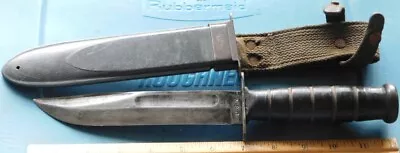 Camillus Mk2 Fighting Knife USN 1st Issue Screw Pommel W/USN NORD Plastic Sheath • $259