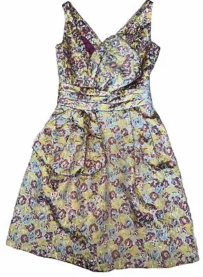 ZAC POSEN For Target Floral Shimmer Sleeveless Party Dress Size 1 NWOT • $20