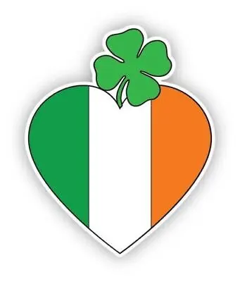 Irish Heart Patriotic Sticker Decal For Laptop Car Truck Flag • £4.64