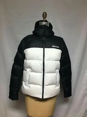 Marmot Women's Guides Down Hoody Jacket 79300 Small Blk/White NWT $250 • $89.99