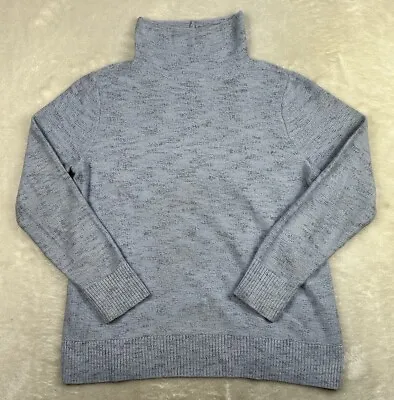 J Jill Sweater Women’s Medium Blue Turtleneck Long Sleeve Cotton Blend • $16.90