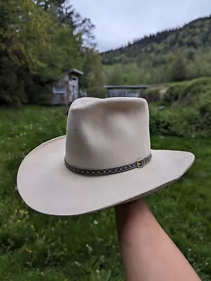 Vintage Stetson Hat 6 3/4 5x Corral Fur Felt Hat Silverbelly • $100