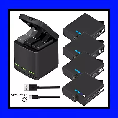 4x Battery GoPro Hero 7/ 6/ 5 Black + Charger For Go Pro Hero7 6 Hero5 Black • $61.77