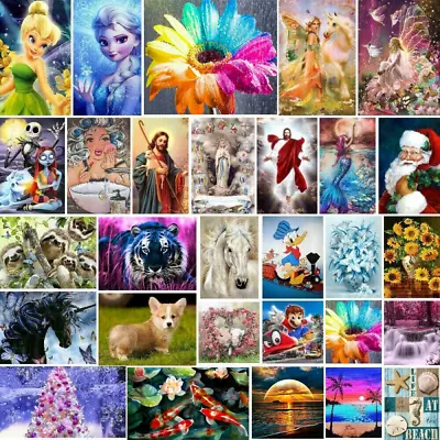 $21.92 • Buy Animal Flowers DIY 5D Diamond Painting Round Drill Embroidery Cross Stitch Decor