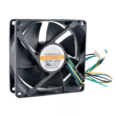 FD128025EB-N 80mm Fan 80x80x25mm DC12V 0.45A 4pin Cooling Fan For Chassis CPU • $7.60