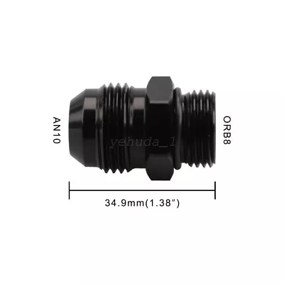 ORB-8 O-ring Boss AN8 8AN To AN10 10AN Male Adapter Fitting Black • $16.81