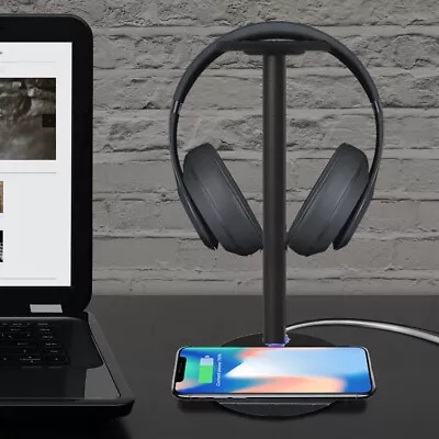 Wireless Charger With Earphone Headset Holder Headphone Stand For IPhone 15/14 • $29.99