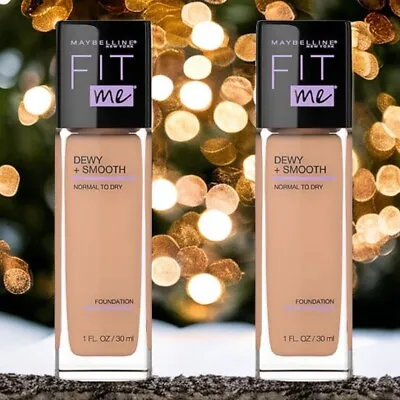 NEW Lot Of (2) Maybelline New York Fit Me Foundation Dewy Smooth 235 1oz • $14.98