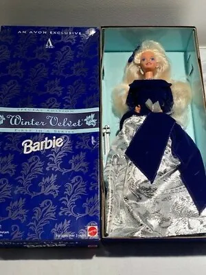 Barbie Winter Velvet Avon Exclusive Doll 12  Special Edition 15571 Mattel 1995 • $4.99