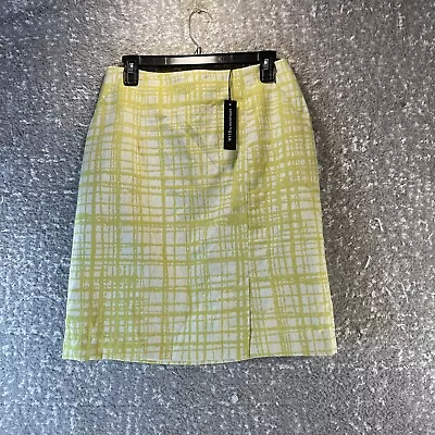 W118 By Walter Baker A-Line Skirt Size 8 Yellow White Lined. NWT $138 See Pics • $16.49