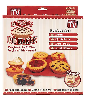 NEW My Lil' Pie Maker As Seen On TV Quiches Desserts Bonus Pie Cutters Recipes • $10.99