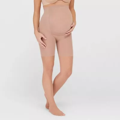 ASSETS By SPANX Maternity Shaping Sheers Size 3 Supportive Full Length Beige • $14.95