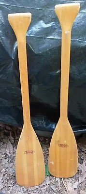 Feather Brand 35” Wooden Oars Paddles Pair Made In Usa By Caviness Woodworking • $60