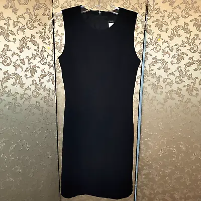 $14.99 • Buy J. Crew Black Classic Ribbed Wear To Work Dress Size 2