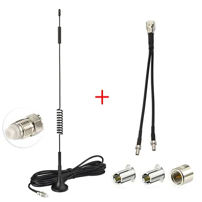 4G LTE Antenna 3m& Dual TS9 Cable For Sprint Boost Mobile ZTE Warp Connect MF920 • £15.31