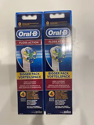 8 X Brand New Oral-B Floss Action Toothbrush Replacement Heads • $34.95