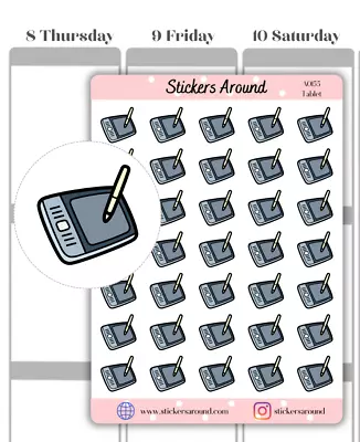 Tablet Icon Planner Sticker Calendar & Bullet Journal Sticker • $3.50