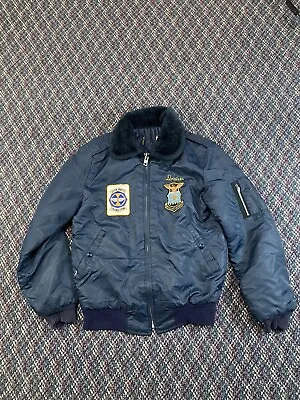 Vintage 80s MA-1 Flight Bomber Jacket Patches US Air Force Air Command 70s 60s • $50