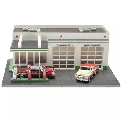 MENARDS TEXACO GAS STATION! O GAUGE O SCALE TRAIN 1950s SERVICE ACCESSORY • $79.99