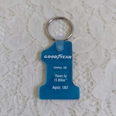 Vintage 1980s Era Goodyear Tires Keychain Blue No 1 FREE US SHIPPING  • $12.99