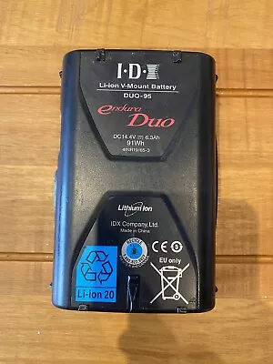 IDX DUO-95 V-Mount Battery 14.4V 91Wh With 2 X DTAP Power Outlets + USB • £95