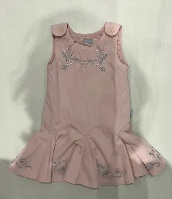 Pampolina Designer Girls Pink Dress Embroided Age 18-24 Months  EU 86 Elegant • £9.99