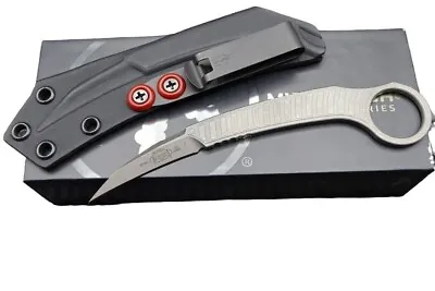 Microtech 215-10APS Feather Karambit Knife And Sheath - Free Microtech Patch • $229