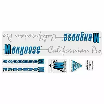 Mongoose - 1988 Californian Pro For Grey Frame Decal Set - Old School Bmx • $60.50