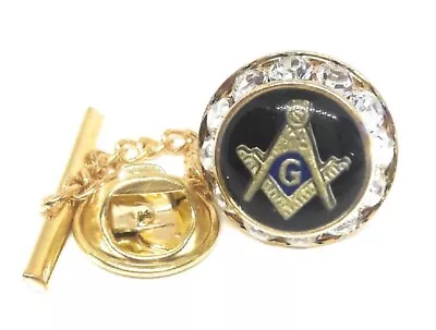 Freemason Masonic Crystal Tie Tack / Lapel Pin • $19.99