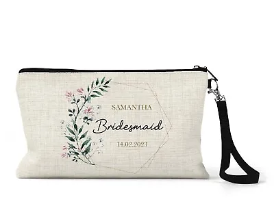 Bridesmaid Gifts Make Up Bag Thank You Present Wedding Day Bridal Party Favours • £8.99