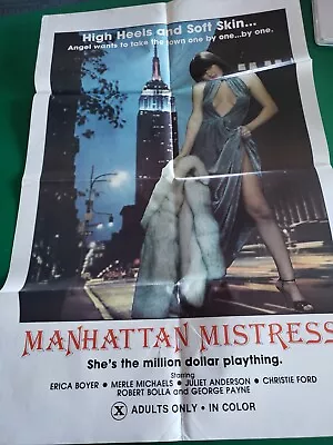 Rare Vintage Manhattan Mistress Cult Exploitation Movie Poster • $24.99