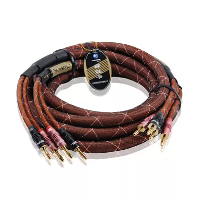 Choseal LB-5111 Banana Jack HiFi Speaker Cable 24K Gold-plated Banana Plug 2.5m • $135