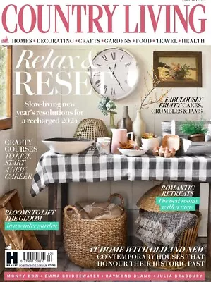 Country Living Relax Reset Time House Design Home Decor Feb 2024 UK Magazine • $20.99