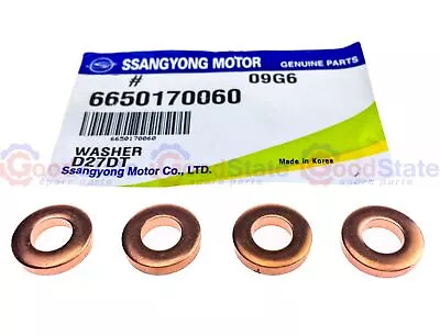 GENUINE Ssangyong Actyon Sport Ute 2.0L Turbo Diesel 4Cyl Injector Washer 4 Set • $14.23