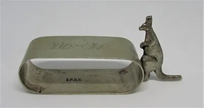 Vintage Antique EPNS Silver Napkin Holder Kangaroo Australiana #1 • $35