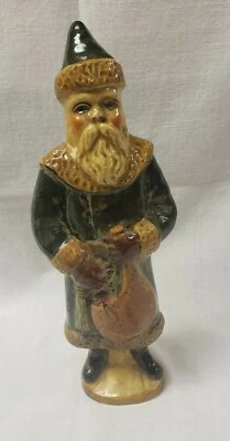 $67.98 • Buy Vaillancourt Chalkware 1987 Green Father Christmas Gorham SIGNED 1987