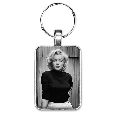 Marilyn Monroe Poster Reproduction Key Ring Or Necklace Sexy Black & White Image • $12.95