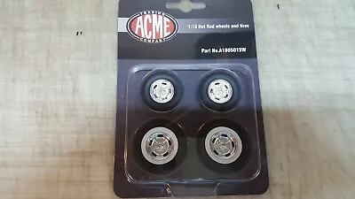 1:18 Acme Chromed Salt Flat Wheels & Tires - A1805013w - In Stock -super Pricing • $16.50