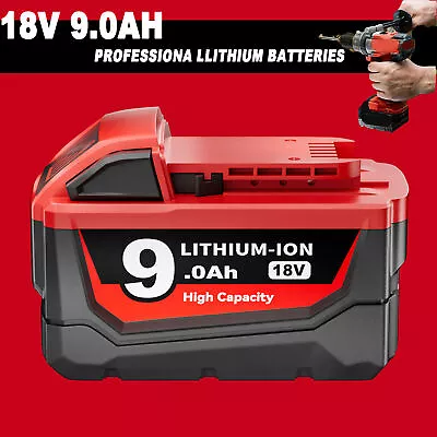 18V Li-ion 9.0 Battery For Milwaukee M18 48-11-1828 48-11-1890 48-11-1840 M18B9 • £24.99