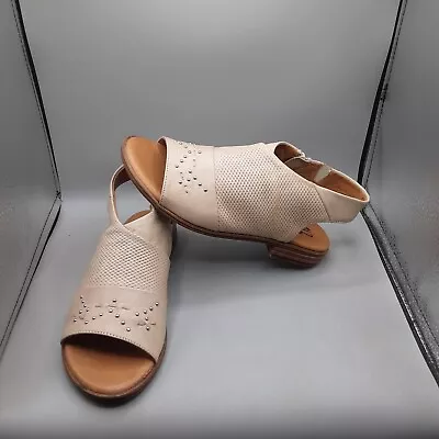 Miz Mooz Darcie Sandals Women's 7.5-8M EU38 Beige Cream Leather • $54.99