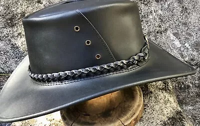 Hand Made Kangaroo Leather Hat Band For  Hats Cowboy Man Woman Australian Made • £8.74
