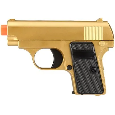 GOLD 1908 COMPACT METAL SPRING AIRSOFT PISTOL FULL SIZE HAND GUN W/ 6mm BB BBs • $9.95