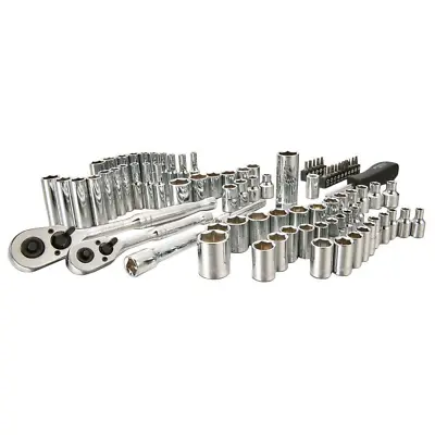 Sae Metric Mechanics Tool Set 85-piece Ratchet & Socket Sets 1/4 In. And 3/8 In • $46.76